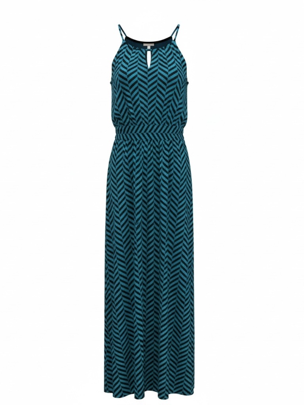 Loft turquoise/navy maxi dress, medium